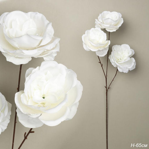 Цветок искусственный БЕЛЫЙ 66 см / ZHQ-12 /уп 200/ 3 цветка