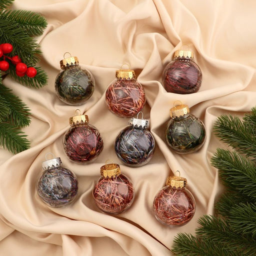 Ёлочные игрушки Мелодия, шары новогодние, d=6 см, набор 9 шт., диско ассорти, МИКС - Зимнее волшебство фото 3