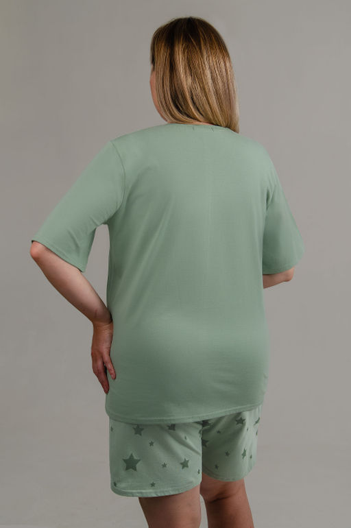 Арт. 9171 Пижама с шортами 52-58 (4 шт) Цвет:полынь - Калинка фото 4