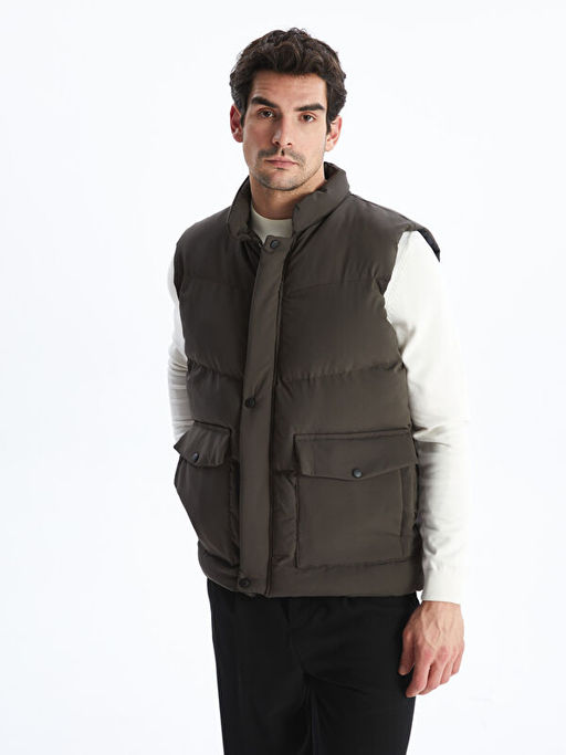 Standart Kal?p Dik Yaka Erkek ?i?me Yelek