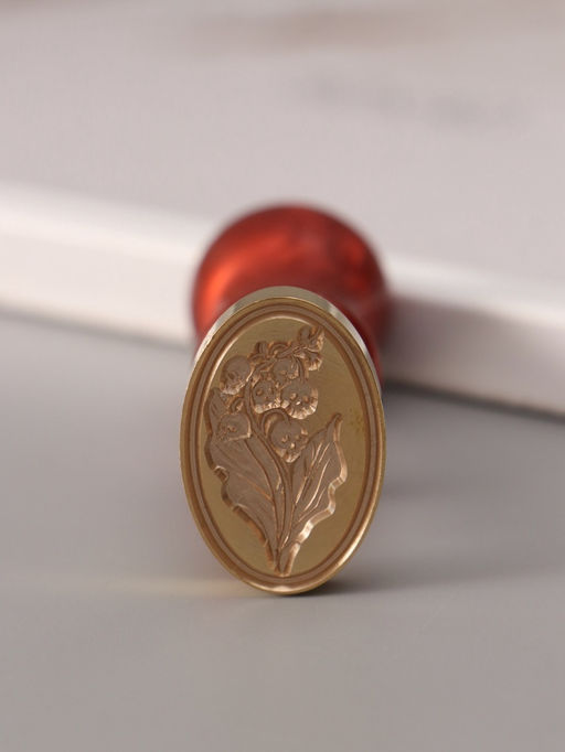 Печать для сургуча с пластиковой ручкой «Жуткий ландыш», 6.3×3×2 см