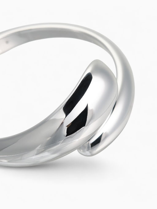 Браслет манжета «Капля», цвет серебро