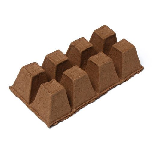 Цена за 2 шт. Кассета для рассады, 30×15×8 см, 8 ячеек по 150 мл, 6×6 см, торф, набор 3 шт.