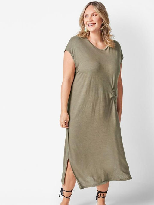 Женское льняное платье с вискозой ESMARA  фото 6