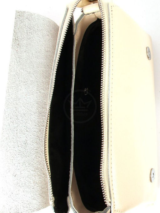 Сумка женская натуральная кожа JRP-9717, 3отд, плечевой ремень, (УЦЕНКА/ДЕФЕКТ: порез на дне) бежевый 265585 - Adelia фото 3