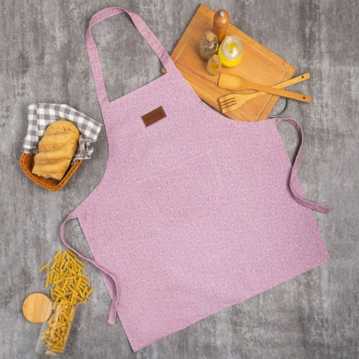 Фартук «Этель. Однотонный», розовый, 65×70 см, 100% п/э