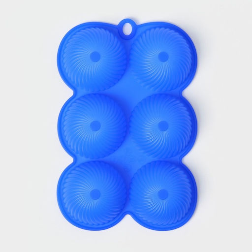 Форма для выпечки Купол, 25?16?3.5 см, 6 ячеек (d=7 см), силикон, МИКС - Simaland фото 3