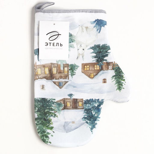 Варежка-прихватка Forest animals 20х27см,саржа, 100% х/л, ватин 250г/м2 - Этель фото 4