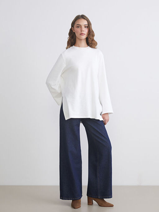 Bisiklet Yaka Oversize Kad?n Tunik