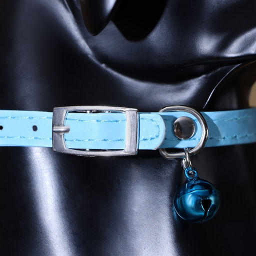 Ошейник Сияние с бусиной и бубенчиком, 29 х 1 см, ОШ 21-26, голубой - Пижон фото 7