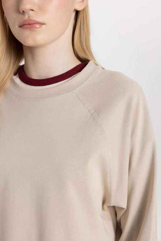 Крутая футболка свободного кроя с длинными рукавами - Defacto фото 5