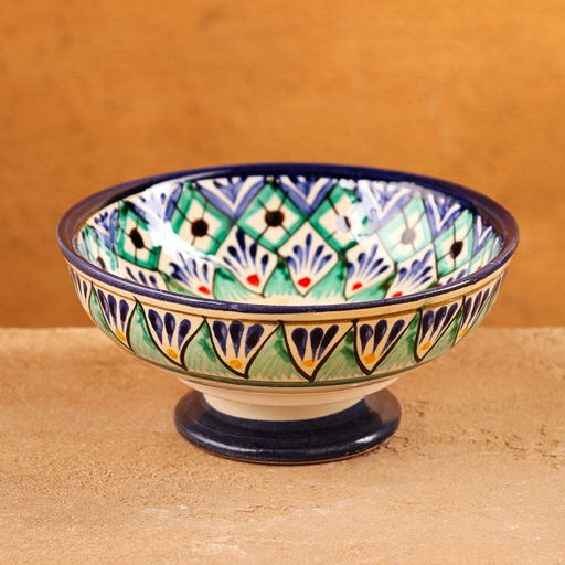 Конфетница узбекская Риштанская Керамика, 12×6 см, МИКС