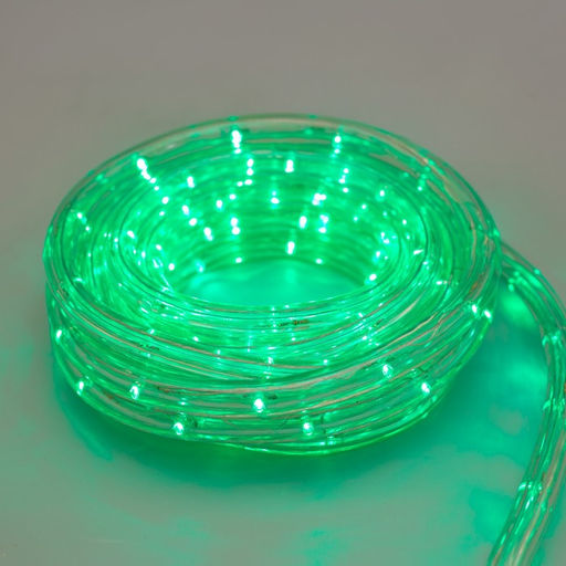 Световой шнур Luazon Lighting 10 мм, IP65, 5 м, 24 LED/м, 220 В, 8 режимов, свечение зелёное  фото 4