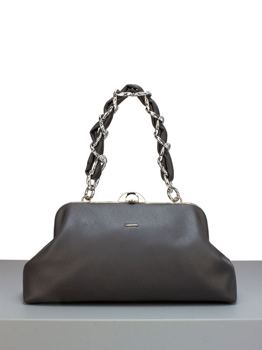 LACCOMA сумка Паола-22-Л815-темно-серый эко кожа хлопок фото 2