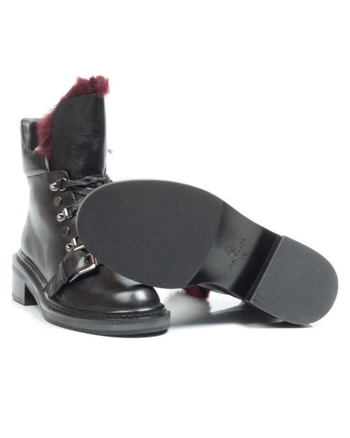 01-H001-3637-N380K BLACK Ботинки демисезонные женские (натуральная кожа, байка)