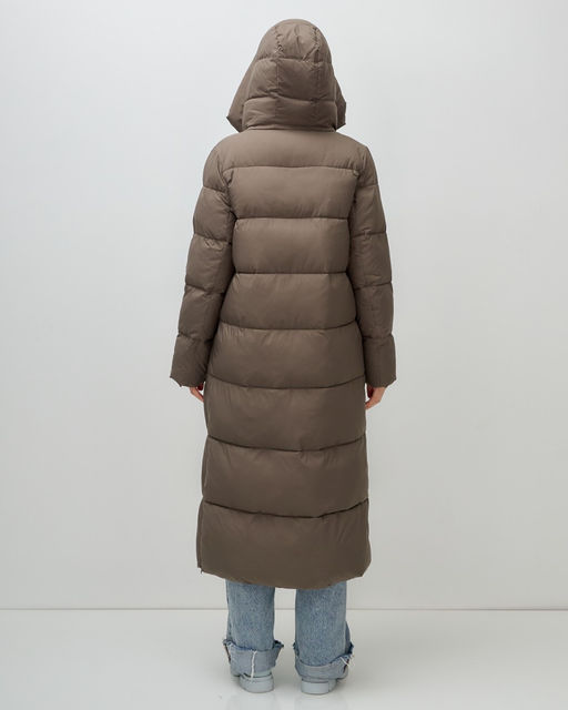 Пальто зимнее Visdeer 7729SK женское утепленное 240 г/м² светло-коричневое  фото 6