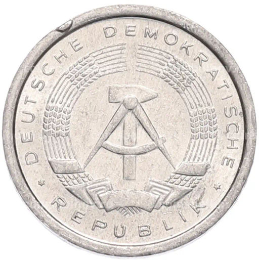 Монета 1 пфенниг 1988 года Восточная Германия (ГДР)