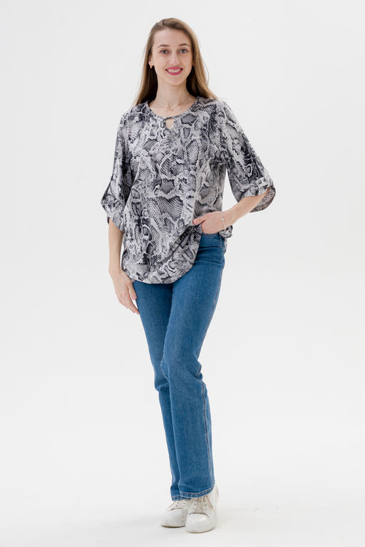 Туника женская из кулирки Полина кобра макси - Амадэль фото 10