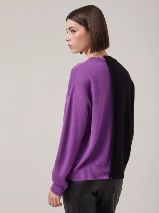 Джемпер женский 1231153010 black/violet - Eleganzza фото 2