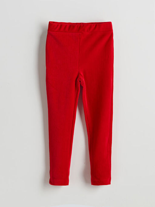 Beli Lastikli Kadife K?z ?ocuk Tayt