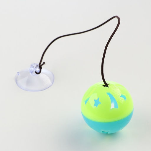 Шарик для кошек на присоске с бубенчиком Не поймаешь, 4 см, микс цветов - Пижон фото 4