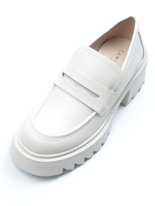 03-C1801-3 WHITE Лоферы женские (натуральная кожа) - No name фото 5