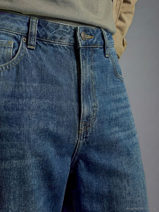 Wideleg Erkek Jean Pantolon