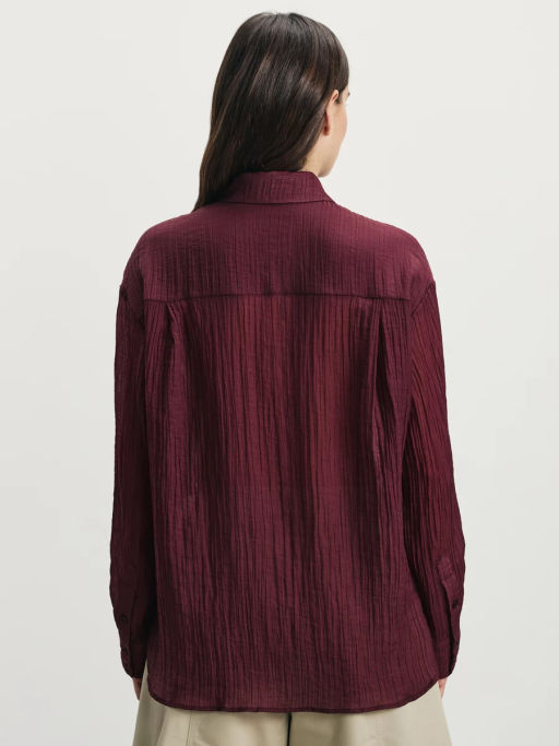 Рубашка из тенселя с патами на рукавах / Zarina  фото 5