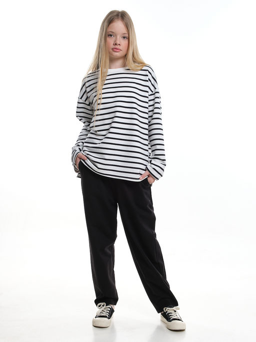 Лонгслив в полоску для девочки 22-7689 полоска - Mini maxi фото 14