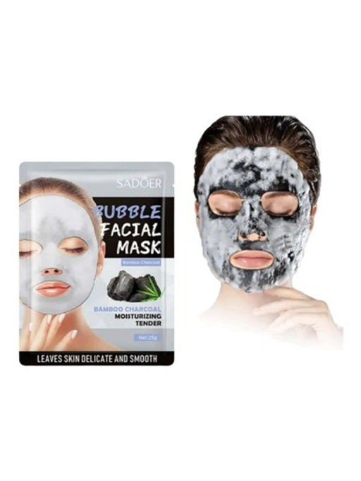 SADOER Кислородная пузырьковая маска на тканевой основе Bubbles Facial  фото 4