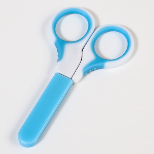 Ножницы детские безопасные, маникюрные, с чехлом, от 0 мес., цвета МИКС - Крошка я фото 2