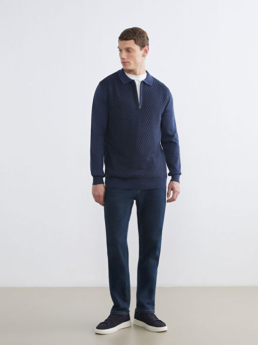 Polo Yaka Erkek Triko Kazak