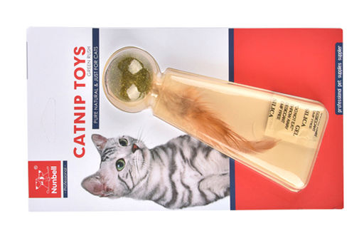 ВВА Игрушка для кошек Шарик из мяты с перьям d=3см 268584 268584