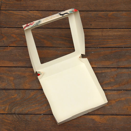 Цена за 20 шт. Коробка складная Праздник, 20 х 20 х 4 см с окном - UPAK LAND фото 5