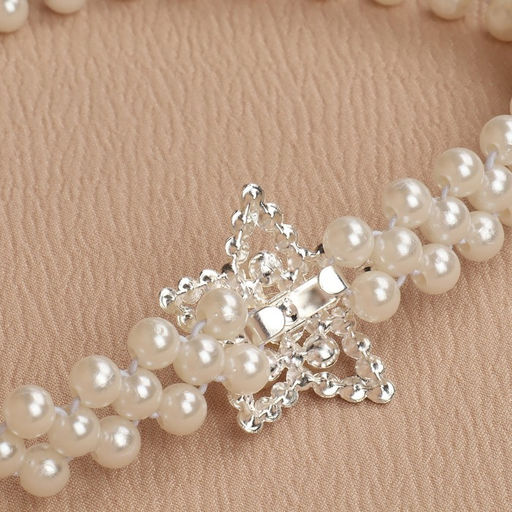 Подхват для штор Звезда, жемчуг на резинке, d = 4 см, 2 43 см, цвет белый - Арт узор фото 3