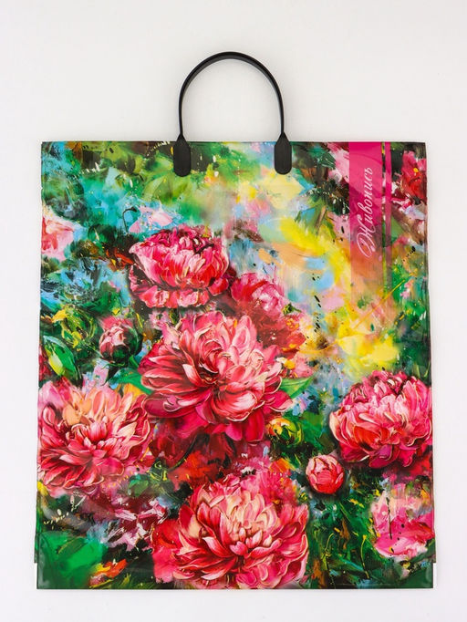 Цена за 10 шт. Пакет подарочный «Живопись», полиэтиленовый с пластиковой ручкой, 40×44, 100 мкм