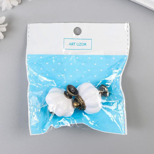 Ручка для шкатулки пластик Ретро набор 2 шт бронза 3,8х3,3х3,3 см - Арт узор фото 4