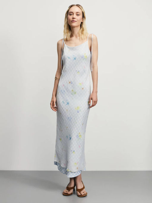 Двуслойное платье из тенселя с принтом / Zarina  фото 2