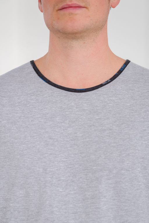 Пижама мужская из футболки с длинным рукавом и брюк из кулирки Генри антрацит макси - Амадэль фото 19