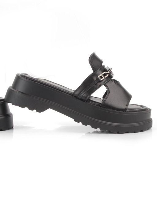 08-PEY254-2 BLACK Босоножки женские (натуральная кожа)