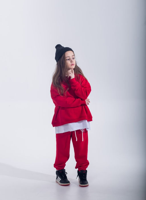 072 Детский костюм, красный (3хнитка петля)