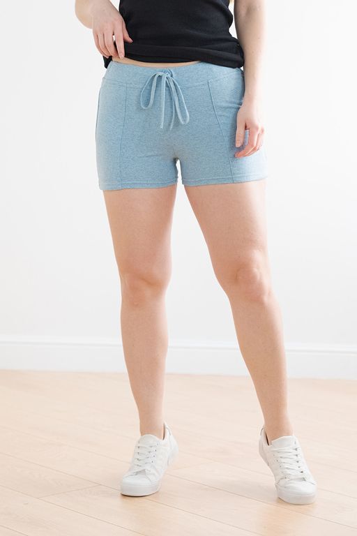 Шорты женские из кулирки Молодежные голубой - Амадэль фото 4