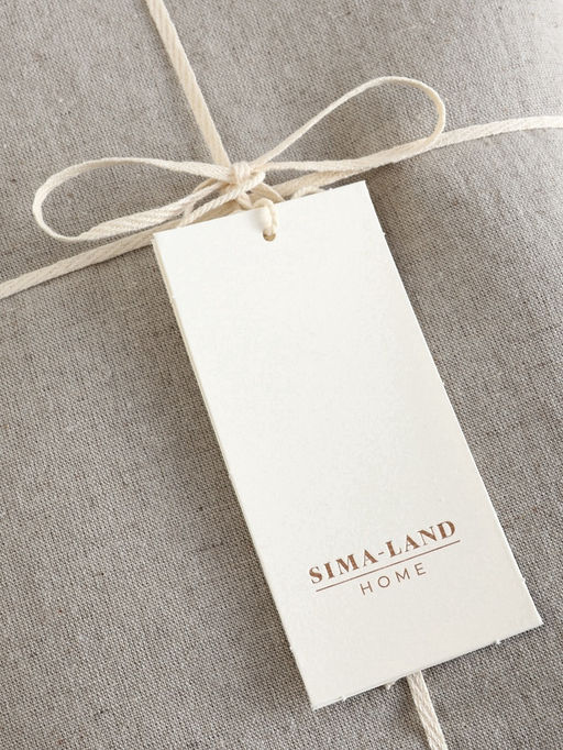 Простыня на резинке 2-спальная SL Home Linen collection, 180200+30 см, серая, полулён - Sima-land home фото 6