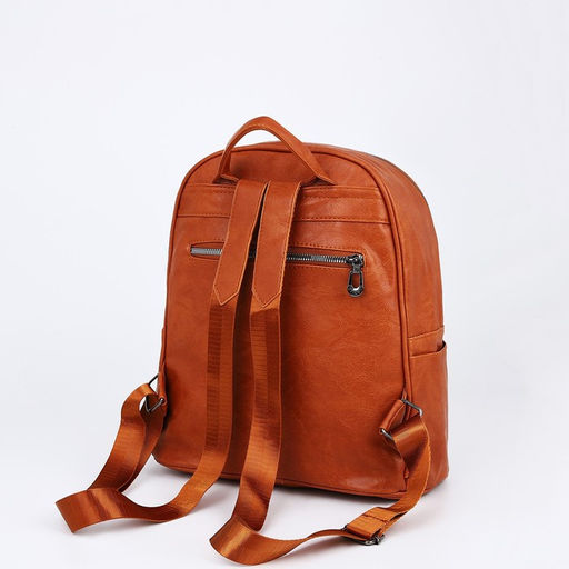Рюкзак женский из искусственной кожи на молнии, 1 карман, цвет рыжий - Simaland фото 2