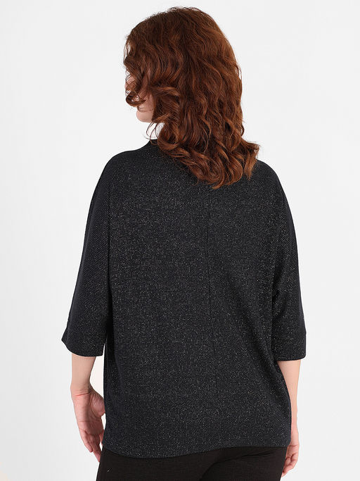 Блузка теплая женская больших размеров блестящая - Almond фото 2