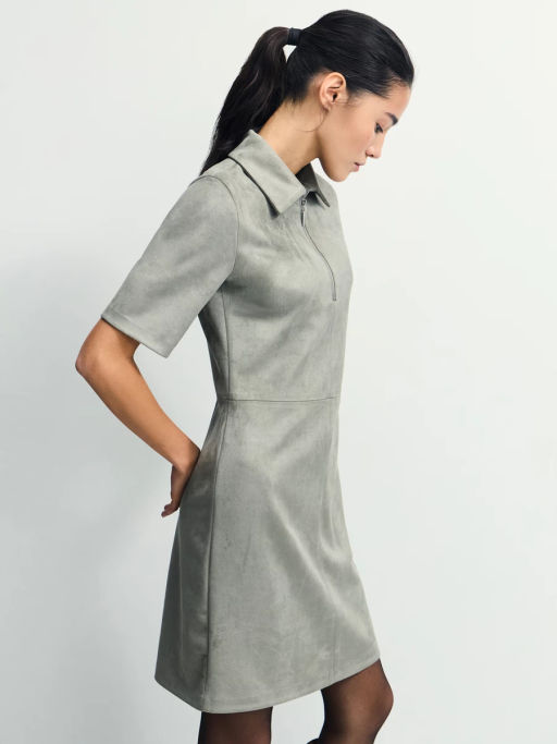 Платье мини из искусственной замши / Zarina