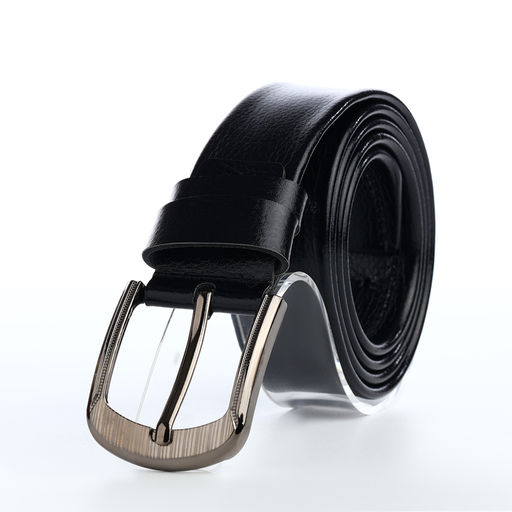 Ремень мужской, ширина 3.8 см, винт, пряжка металл, чёрный