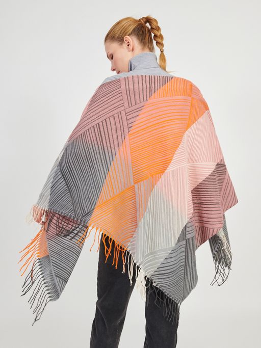 Большой  платок в стиле арт-деко в составе шерсть - Tantino фото 5