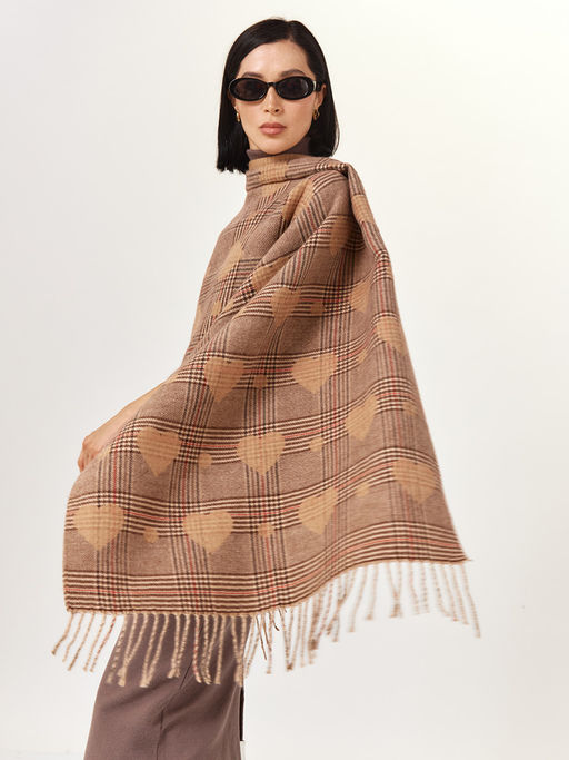 в составе ШЕРСТЬ и кашемир Большой, мягкий, теплый двусторонний палантин. - Tantino фото 5