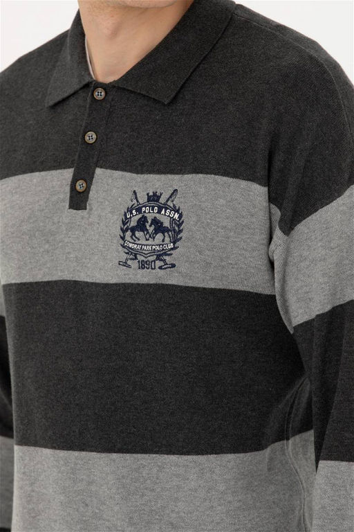 Мужской свитер антрацитового меланжа - U.s. polo assn фото 14